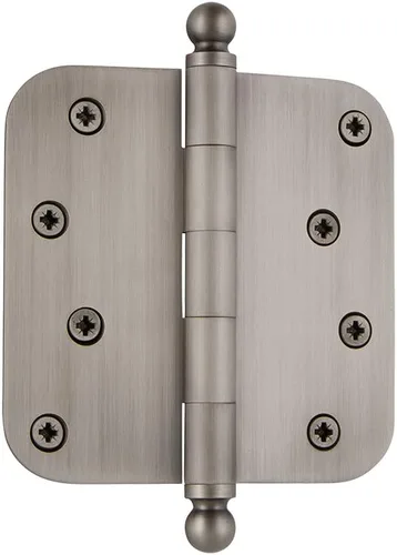 Miniatura 21 de Grandeur Hardware 824304 Bisagra residencial con punta de bellota de 3.5 pulgadas con esquinas de radio de 5/8 pulgadas en peltre antiguo