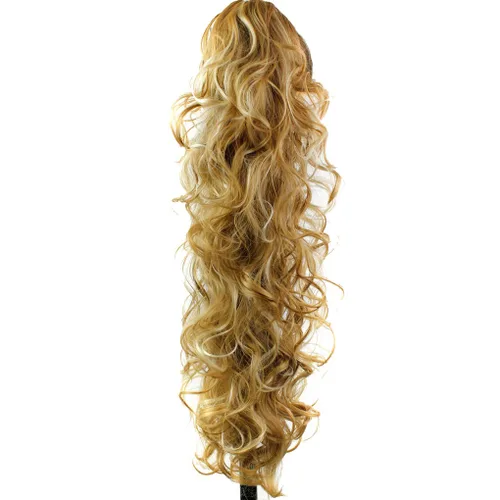 Miniatura 15 de KUKI - Extensión de cabello sintético largo y rizado de 31 pulgadas, con pinza y mandíbula, 1B