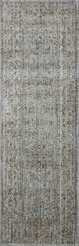 Miniatura 9 de Loloi Jean Stoffer Katherine Collection KES-01 Ocean/Gold - Alfombra decorativa de 2 pies y 3 pulgadas x 3 pies y 10 pulgadas, altura de pelo de 25