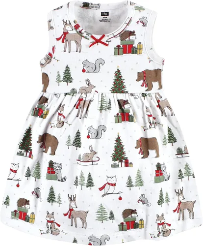 Miniatura 4 de Hudson Baby - Conjunto de vestido y cárdigan de algodón para niña