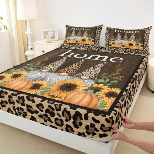 Miniatura 10 de Sábana bajera rústica de tamaño individual, juego de ropa de cama de madera vieja casa de campo para niños, niñas, niños y adultos, decoración