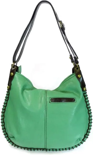 Miniatura 6 de Chala Bolsos de mano, estilo casual, suave, grande hombro o bolso cruzado con llavero, color verde azulado, verde azulado