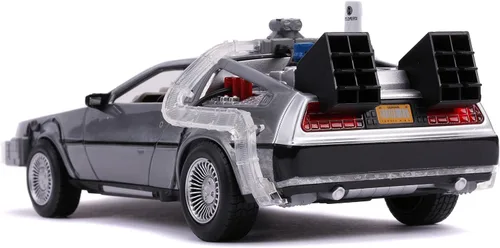 Miniatura 6 de Jada Regreso al futuro Parte II 1:24 Time Machine Coche fundido a presión Característica de iluminación, juguetes para niños y adultos