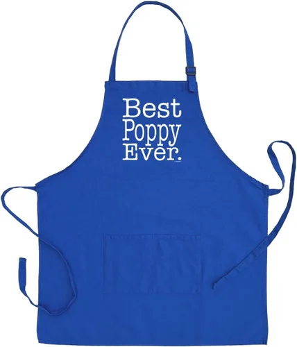 Miniatura 13 de Best Grandpa Papa Gramps Pop-Pop o Poppy Ever - Delantal ajustable con pechera de dos bolsillos