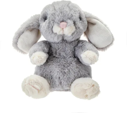 DILLY DUDU Peluche de conejo/conejo gris, juguete de peluche, regalos para niños (6 pulgadas)