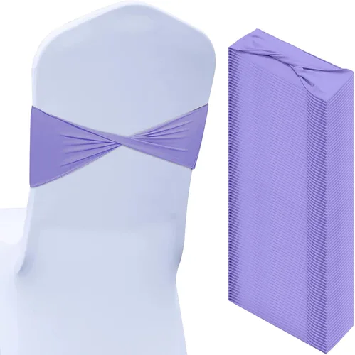 Miniatura 21 de Kinlop 50 Piezas Bandas de Spandex para Sillas Lazos Bandas para Sillas Bandas Deslizantes para Fundas Bandas Elásticas Lazos Sin Hebilla