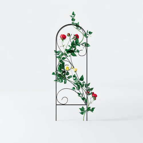 Miniatura 5 de Zhongma Paquete de 4 enrejados de metal de 24 pulgadas para plantas en macetas que trepan, interior y exterior, enrejado de soporte para plantas