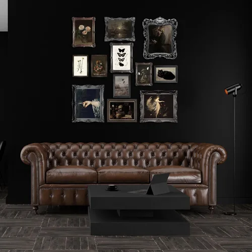 Miniatura 7 de LANCHI95 12 piezas de decoración Dark Academia, imágenes estéticas de decoración oscura melancólica, láminas de arte mural gótico victoriano