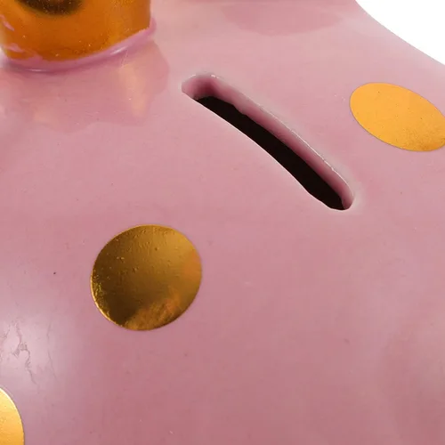 Miniatura 2 de Alcancía de cerámica con diseño de cerdo para adultos, hucha para adultos, hucha para abrir monedas, de cerámica, para niños y niñas, color rosa