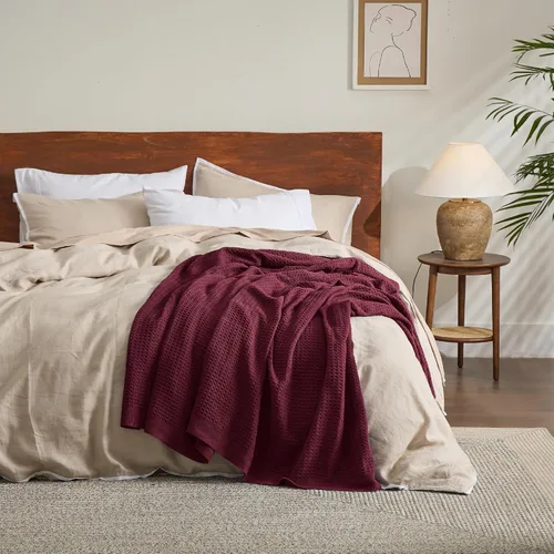 Miniatura 77 de Bedsure Gentlesoft - Manta de 100% algodón tamaño Twin XL para dormitorio universitario - Transpirable y suave, manta Twin de tejido waffle para 01