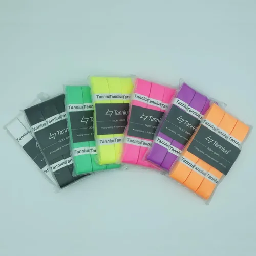 Miniatura 5 de Cinta de agarre para raqueta de tenis, paquete de 6 empuñaduras de tenis, absorbente y mejorada para raqueta de tenis Verde