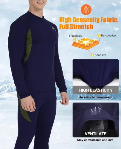 Miniatura 4 de MEETYOO mens Thermal Underwear for Men,men's Base Layer,2 Sets Long Johns Lined With Hunting GearBase Layer Set