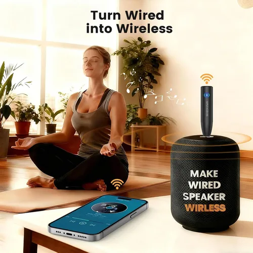 Miniatura 5 de Maedhawk Adaptador auxiliar Bluetooth de 0.138 in para automóvil, [cancelación de ruido] Receptor Bluetooth 5.4 con micrófono integrado