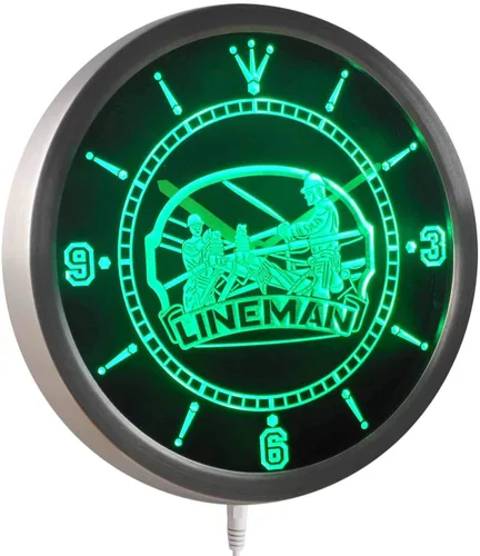 Miniatura 3 de ADVPRO Nc0391-b - Reloj de pared LED con letrero de neón