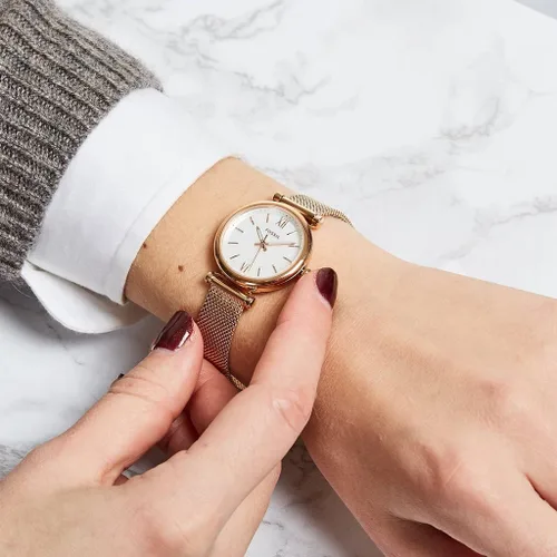 Miniatura 11 de Fossil Carlie Mini Reloj casual de cuarzo de acero inoxidable para mujer