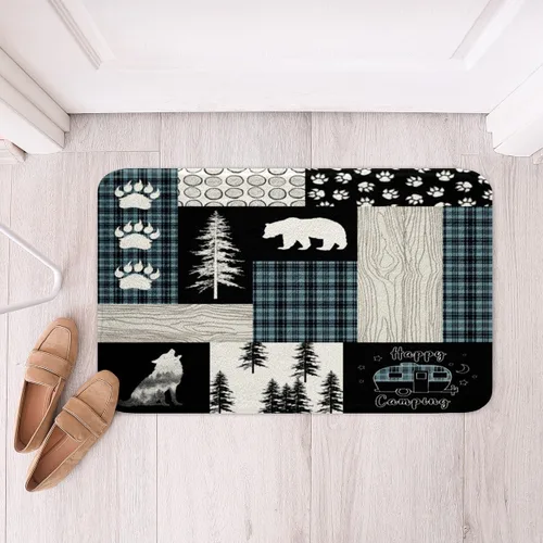 Miniatura 11 de Highland - Alfombra de baño de vaca para regalo de vaqueros, alfombra de baño de granja occidental de 20 x 32 pulgadas, tapete de baño de animales