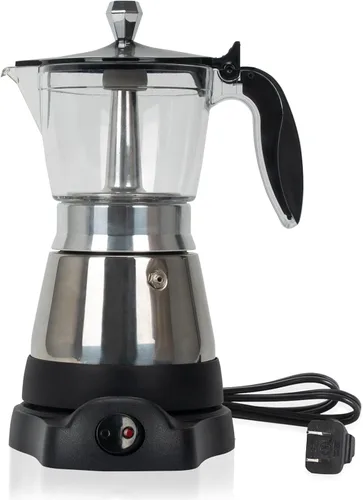 Miniatura 8 de LAOION Cafetera de Espresso Manual de 6 Tazas, Máquinas de Espresso Pequeñas para el Hogar, Cafetera Cubana con Base Desmontable y Protección contra