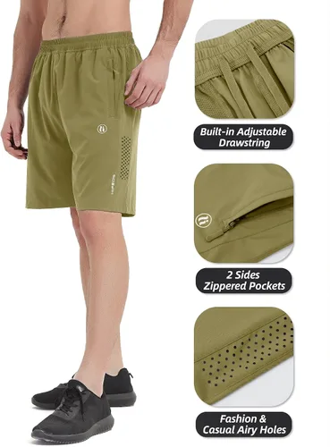 Miniatura 3 de HIFEOS Pantalones cortos deportivos para hombre, pantalones cortos de entrenamiento para correr, tenis, gimnasio, 5, 7, 9 pulgadas, cómodos