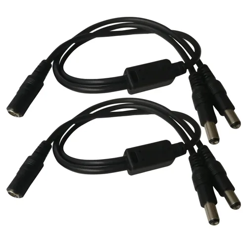 Miniatura 4 de Cable de alimentación de CC de 0.217 in x 0.083 in, conector de barril de 11 pulgadas de 12 V CC, cable rojo positivo central para cámara