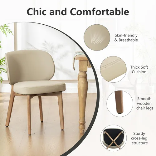 Miniatura 4 de YOUNIKE Silla de comedor con respaldo alto, silla única de cocina estilo moderno de mediados de siglo, silla acentuada sin brazos de tela bouclé