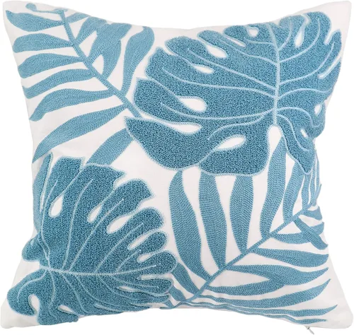 Miniatura 9 de Fundas bordadas decorativas para almohada de 18 x 18 pulgadas. Funda de cojín para sofá, cama, silla, funda de almohada 100% de algodón de 18 x 18