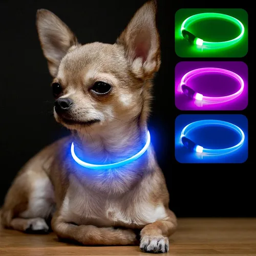 Miniatura 11 de BSEEN Collar LED para Perro - Collar LED para Perro Recargable Resistente al Agua - Collar LED para Mascotas de TPU Cortável para Perros Pequeños