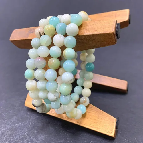 Miniatura 547 de Gem Avenue Handmade Round Bead Stretch Bracelet Unisex Natural Stone Beaded Jewelry for Men & Women, Elastic Wristband for Daily Wear