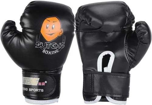 Miniatura 4 de Guantes de boxeo para niños, guantes de entrenamiento de piel sintética, guantes de entrenamiento de dibujos animados para niños Muay Thai