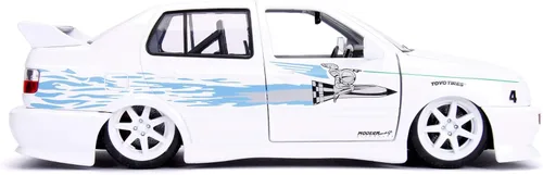 Miniatura 8 de Jada Toys Fast & Furious 1:24 Jesse's Volkswagen Jetta - Coche fundido a presión, juguetes para niños y adultos, color blanco (99591W)