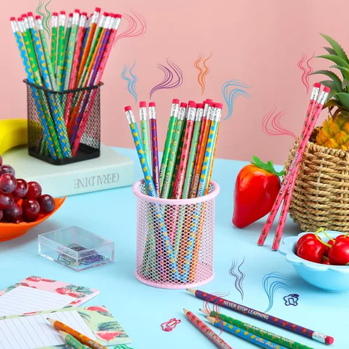 Miniatura 3 de Gersoniel 24 piezas de lápices perfumados a granel para niños, lápices de grafito de madera con olor a fruta, inspiradores, motivacionales, lindos