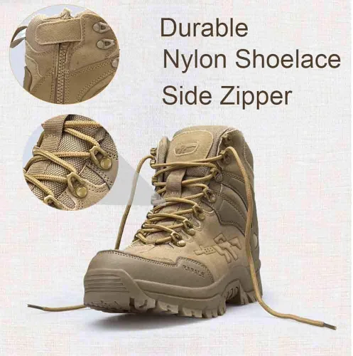 Miniatura 4 de Einplus Botas tácticas militares de combate para hombre, resistentes al agua, ligeras, botas de trabajo