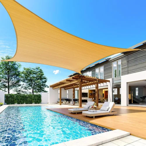 Miniatura 8 de Quictent - Toldo de sol de 6.1x7.9 m para patio, 185GSM, toldo rectangular resistente para exteriores con protección UV, toldo de sol para el jardín
