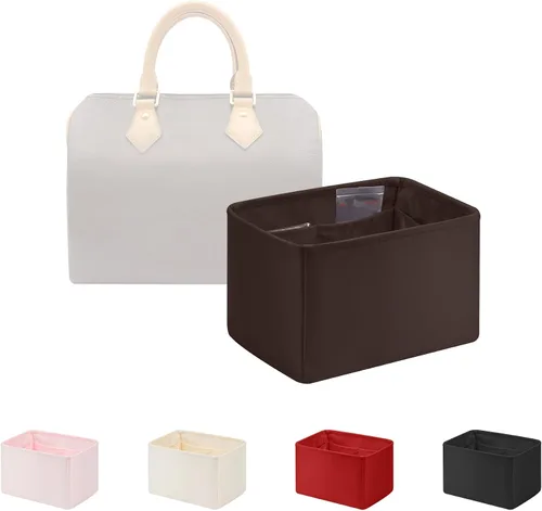 Miniatura 10 de Organizador de bolso para bolsa de lujo, tela de satén ligera y suave con bolsillos, ideal para viajes, compras y uso diario, opciones multicolor