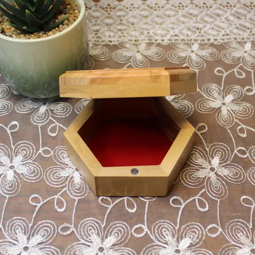 Miniatura 6 de Joyero grande de madera de olivo, caja de joyería hecha a mano, caja de regalo de madera tallada a mano en la Tierra Santa Jerusalén, regalo