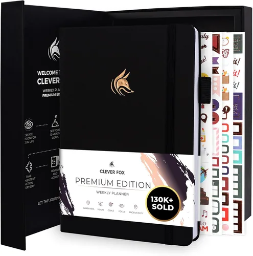 Miniatura 13 de Clever Fox Planificador edición premium, planificador semanal y mensual de lujo sin fecha para aumentar la productividad y alcanzar tus