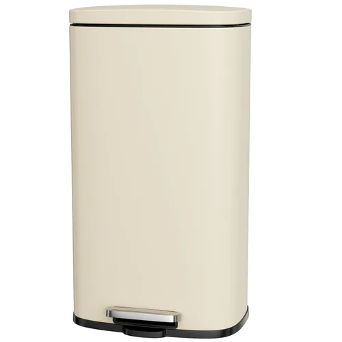 Miniatura 8 de Cubo de Basura, Cubo de Basura de Cocina de Acero Inoxidable con Pedal, Cubo de Residuos con Pedal con Tapa con Bisagras y Cubo Interior Extraíble