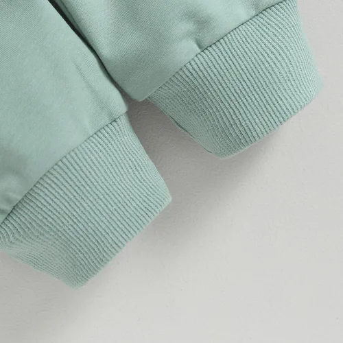 Miniatura 14 de Conjunto de ropa de otoño e invierno para bebé niño pequeño, sudadera de manga larga con colores contrastantes, pantalones elásticos para recién