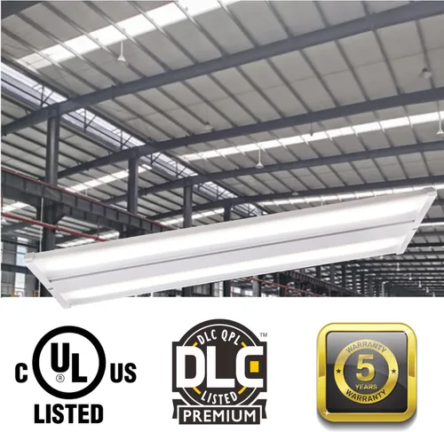 Miniatura 3 de Lámpara lineal de alta bahía LED de 165 W, 2 pies 22280LM (135LM/W) 5000K luz diurna LED talleres luz, 100-277V, 0-10V regulable UL Warehouse