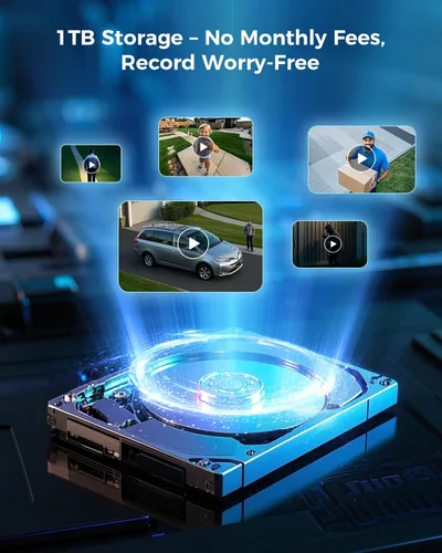 Miniatura 5 de Hiseeu Sistema de cámara de seguridad inalámbrica para exteriores de 8MP, NVR con pantalla táctil de 10", Kits de cámaras WiFi-Pro 4K de 5G/2.4G