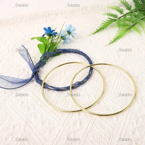 Miniatura 6 de AUEAR, Paquete de 10 anillos de metal dorado de 4 pulgadas para atrapasueños de macramé para decoración de mesa