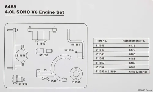 Miniatura 5 de OTC 6488 - Kit de servicio de levas para Ford SOHC 4.0L V6