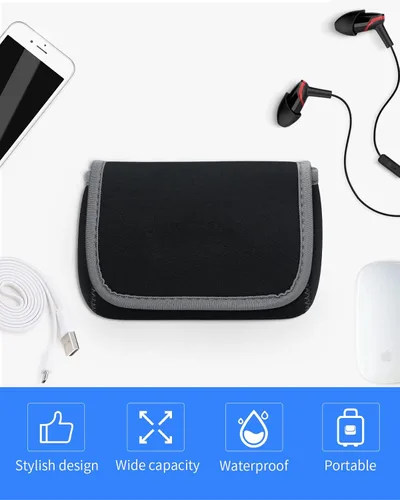 Miniatura 7 de LENTION Funda de almacenamiento mediana Tech para accesorios, laptop, MacBook, adaptador de corriente, mouse inalámbrico, cargadores de iPhone, Gris