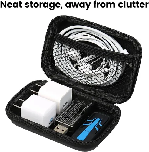Miniatura 2 de Estuche para Auriculares, RISETECH Estuche de Transporte para Auriculares Soporte de Almacenamiento Mini Bolsa Auriculares Bolsa Pequeña Accesorios