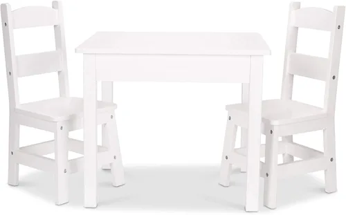 Miniatura 9 de Mesa y sillas de madera Melissa & Doug, talla única , Natural Rubio