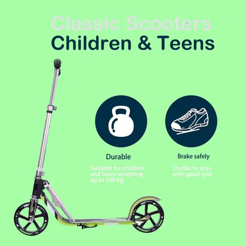 Miniatura 4 de Scooter para adultos – Plegable, altura ajustable, ruedas grandes, marco ligero de aluminio Adecuado para adolescentes mayores de 12 años Límite