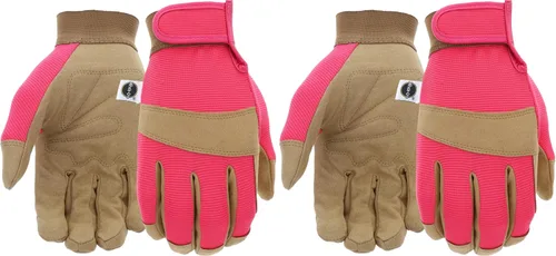 Miniatura 6 de Miracle-Gro MG86205 - Guantes de utilidad general – [pequeños/medianos], guantes acolchados de piel sintética, espalda de elastano, muñeca ajustable