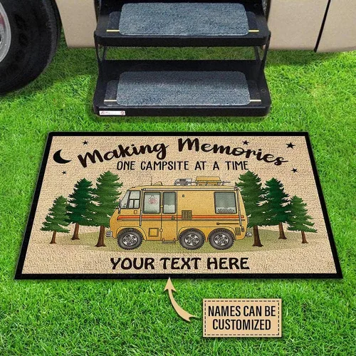 Miniatura 2 de Felpudo personalizado para cámper, decoración de casa rodante para interiores y exteriores, tapete de campamento personalizado para interiores