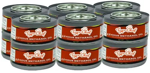 Miniatura 6 de TigerChef, latas de combustible en gel por rozamiento, metanol, Plateado, 2