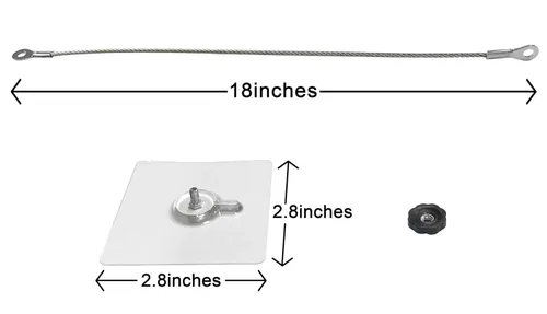 Miniatura 6 de Correas de Muebles de Acero Inoxidable de 18 Pulgadas para Protección de Bebés, Anclajes de Muebles Sin Taladro Correas Antisísmicas, Previenen