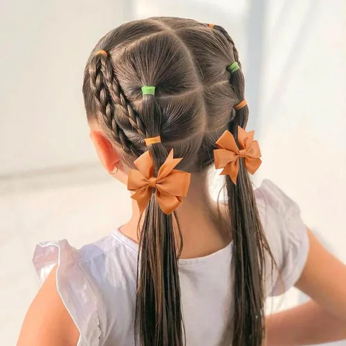 Miniatura 2 de 24 lazos para el cabello de 3 pulgadas para niñas, cinta de grogrén, pinzas para el pelo de bebé, accesorios para el cabello de niños pequeños